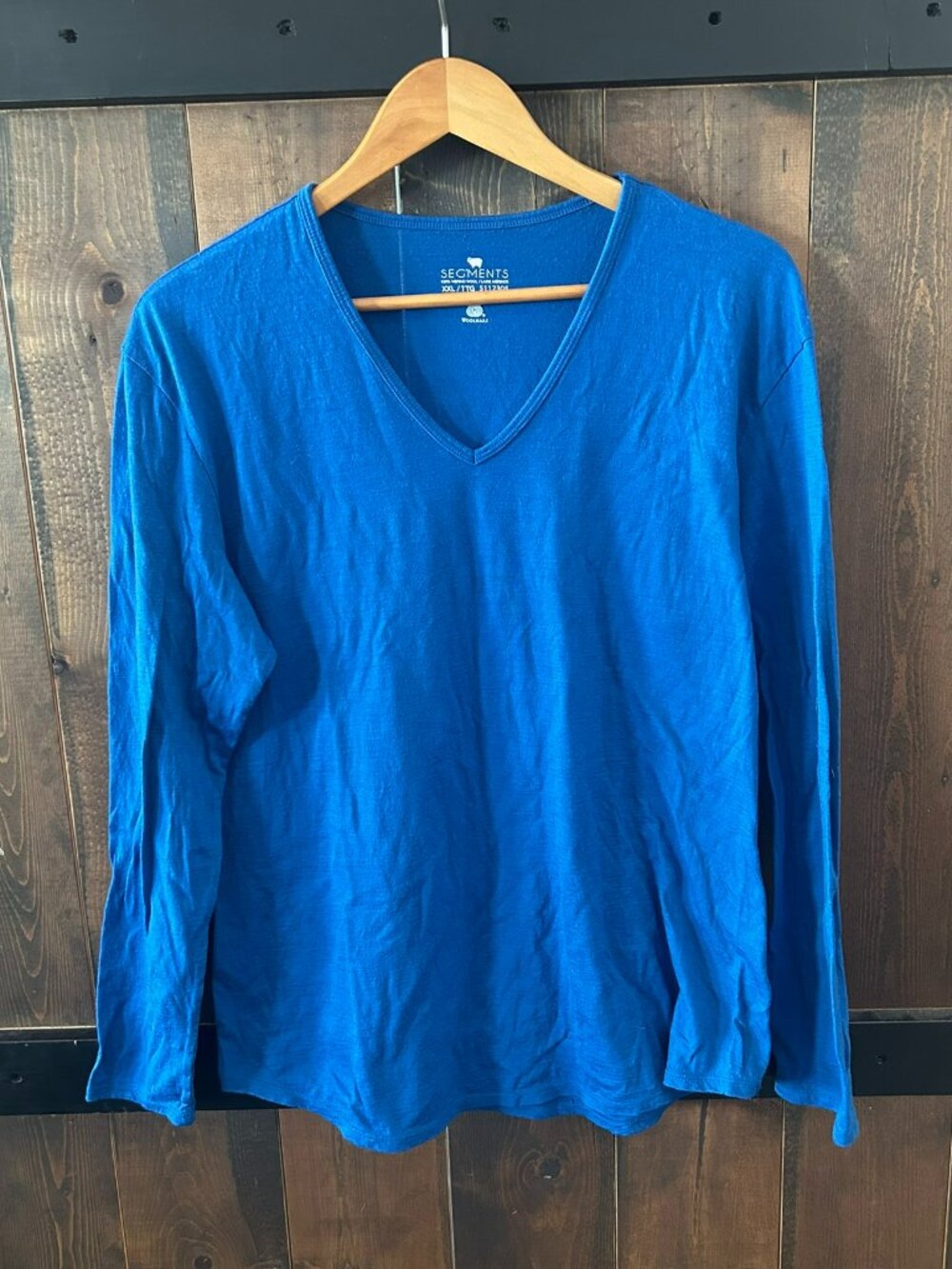 Seg'ments 100% Merino Wool V-Neck Long Sleeve Top Women's Size XXL